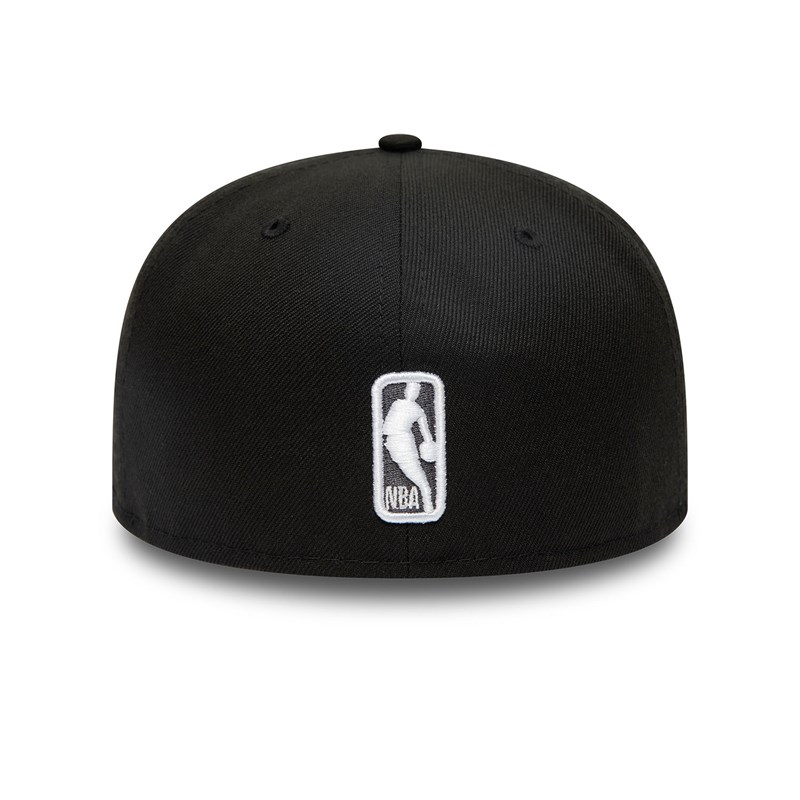 Black New Era Brooklyn Nets Dual Logo Fitted Cap 59fifty | VYPN07431