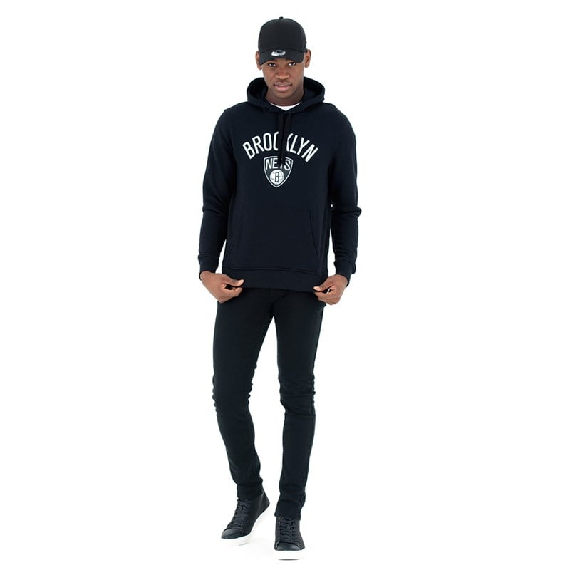 Black New Era Brooklyn Nets Hoodie | DGEH56938