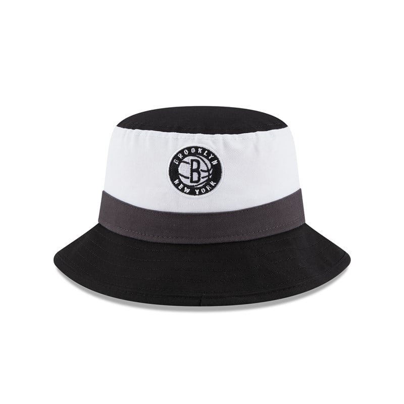 Black New Era Brooklyn Nets NBA Back Half Bucket | DALO08396