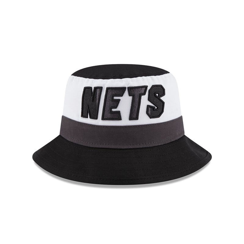 Black New Era Brooklyn Nets NBA Back Half Bucket | DALO08396