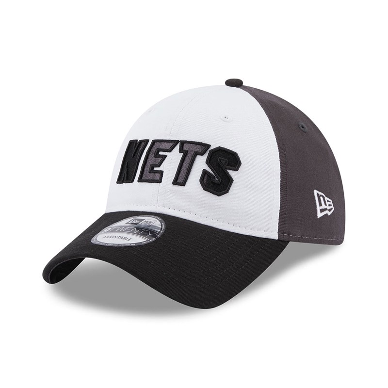 Black New Era Brooklyn Nets NBA Back Half Adjustable Cap 9twenty | HSIB41765