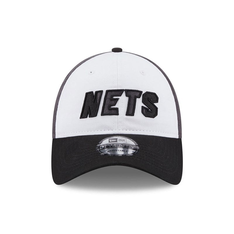 Black New Era Brooklyn Nets NBA Back Half Adjustable Cap 9twenty | HSIB41765