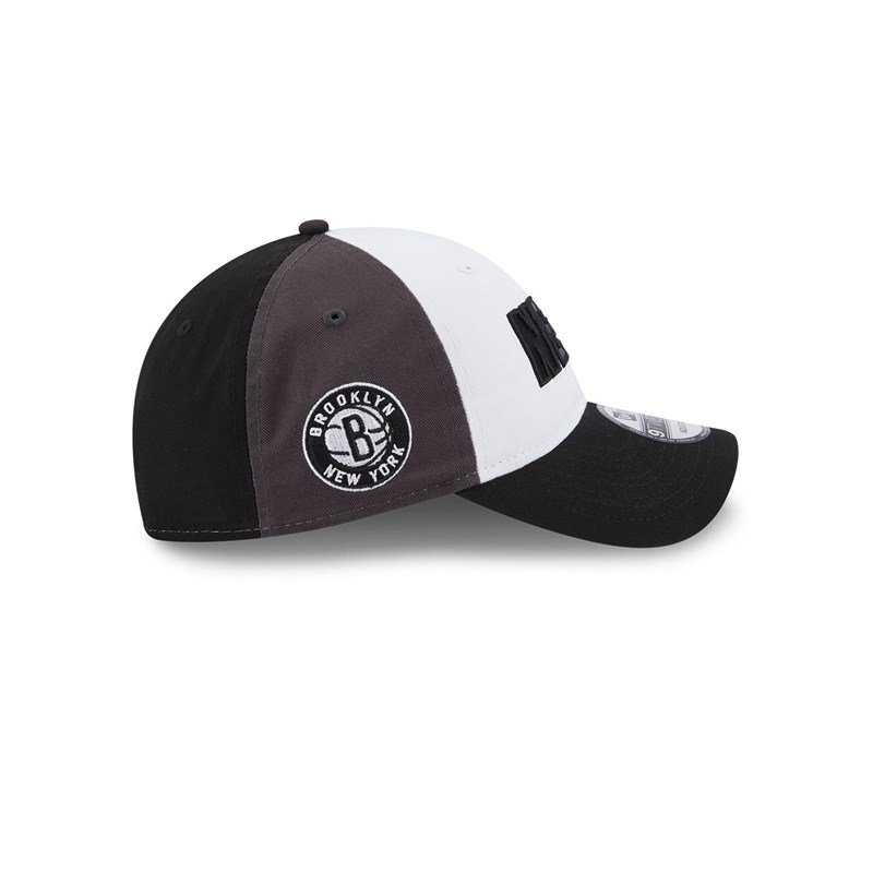 Black New Era Brooklyn Nets NBA Back Half Adjustable Cap 9twenty | HSIB41765