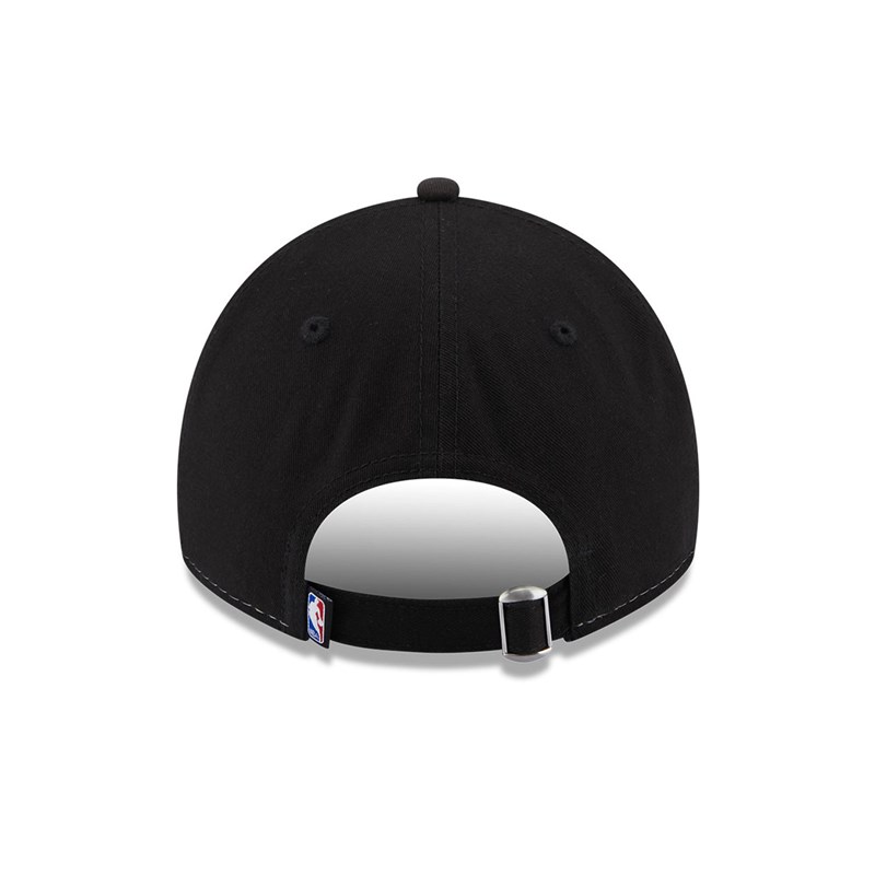 Black New Era Brooklyn Nets NBA Back Half Adjustable Cap 9twenty | HSIB41765