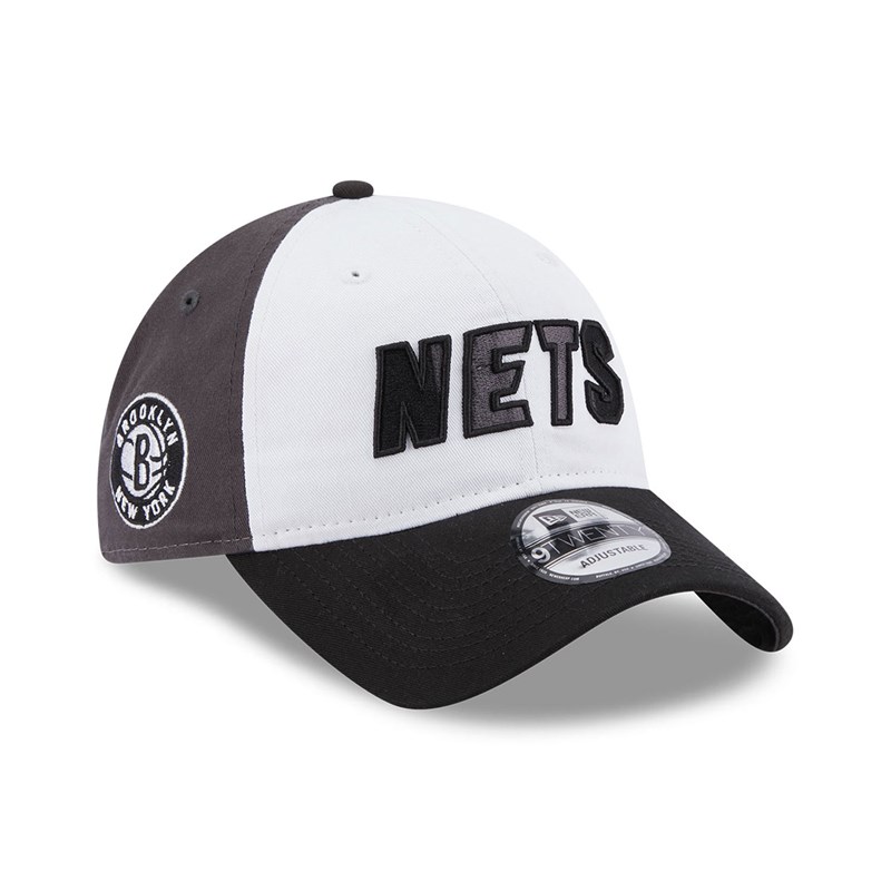 Black New Era Brooklyn Nets NBA Back Half Adjustable Cap 9twenty | HSIB41765