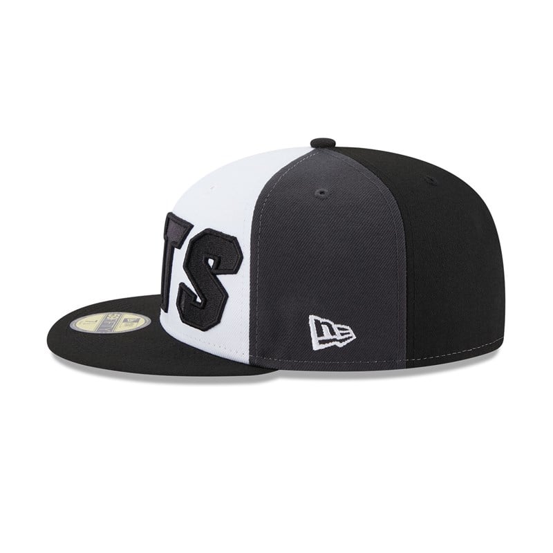 Black New Era Brooklyn Nets NBA Back Half Fitted Cap 59fifty | KNDP21476