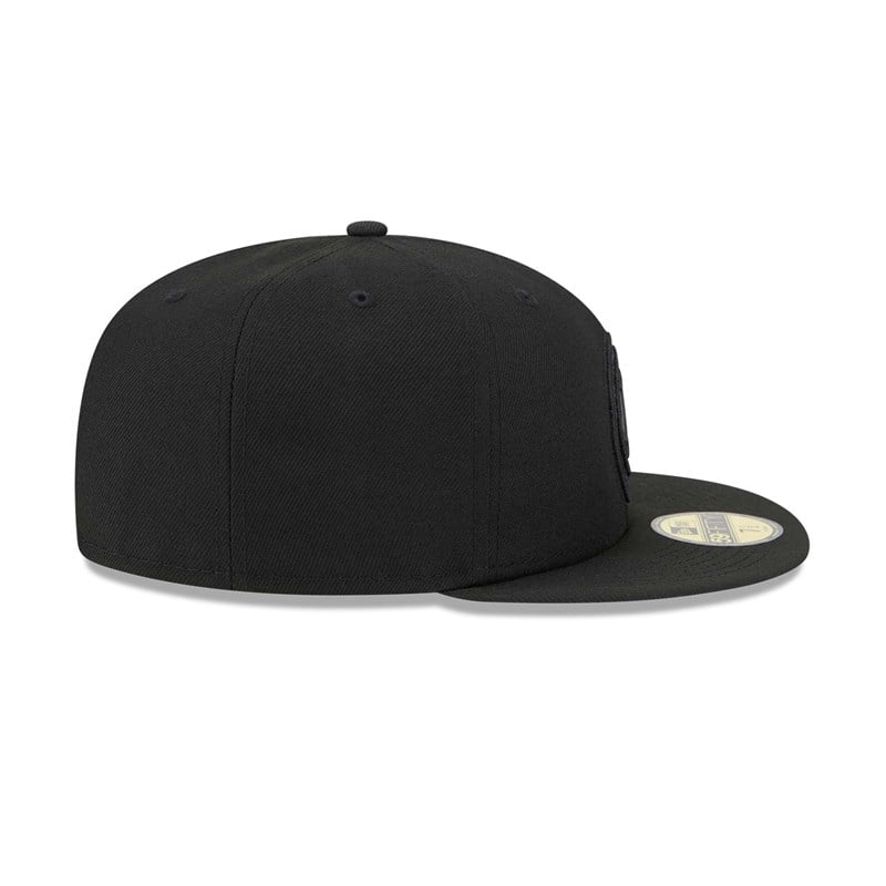 Black New Era Brooklyn Nets NBA Elements Fitted Cap 59fifty | VCZO23046