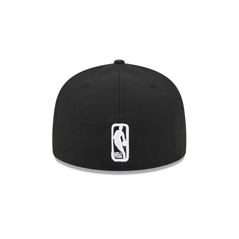 Black New Era Brooklyn Nets NBA Elements Fitted Cap 59fifty | VCZO23046