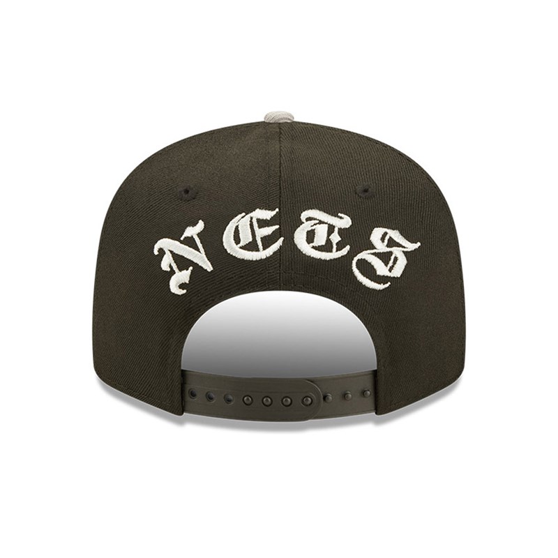 Black New Era Brooklyn Nets NBA Letter Arch Cap 9fifty | PFSO45736