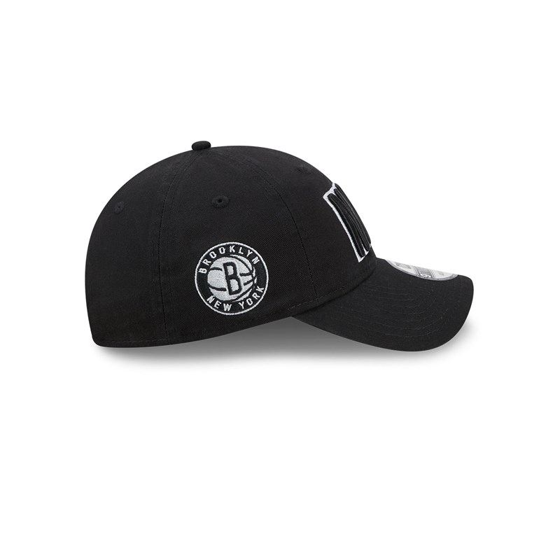 Black New Era Brooklyn Nets NBA Statement Adjustable Cap 9twenty | SKUB26450