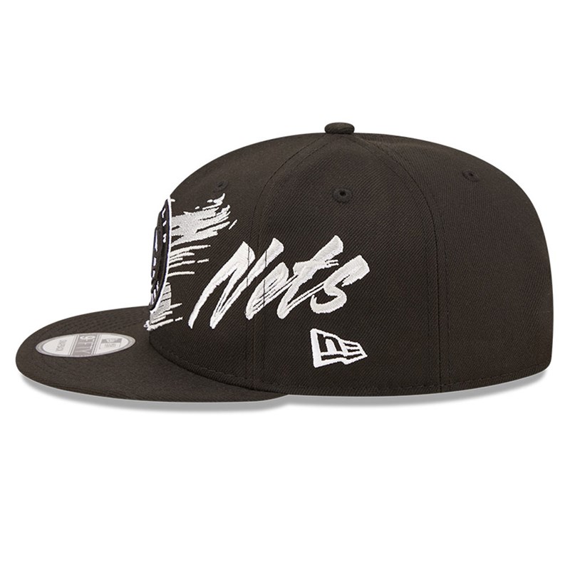 Black New Era Brooklyn Nets NBA Sweep Cap 9fifty | HZGP90734