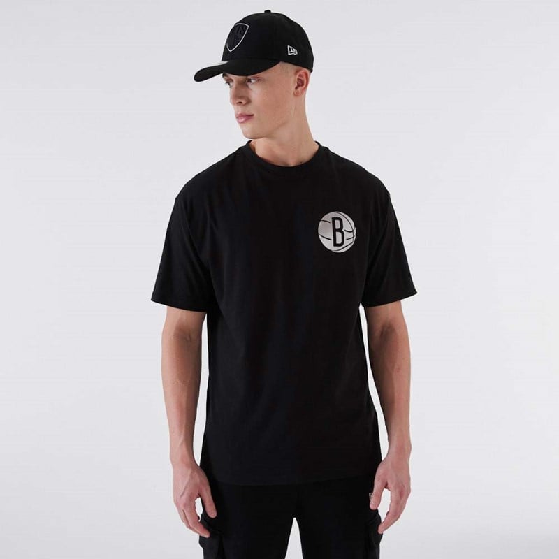 Black New Era Brooklyn Nets NBA T-Shirt | RGTM04273