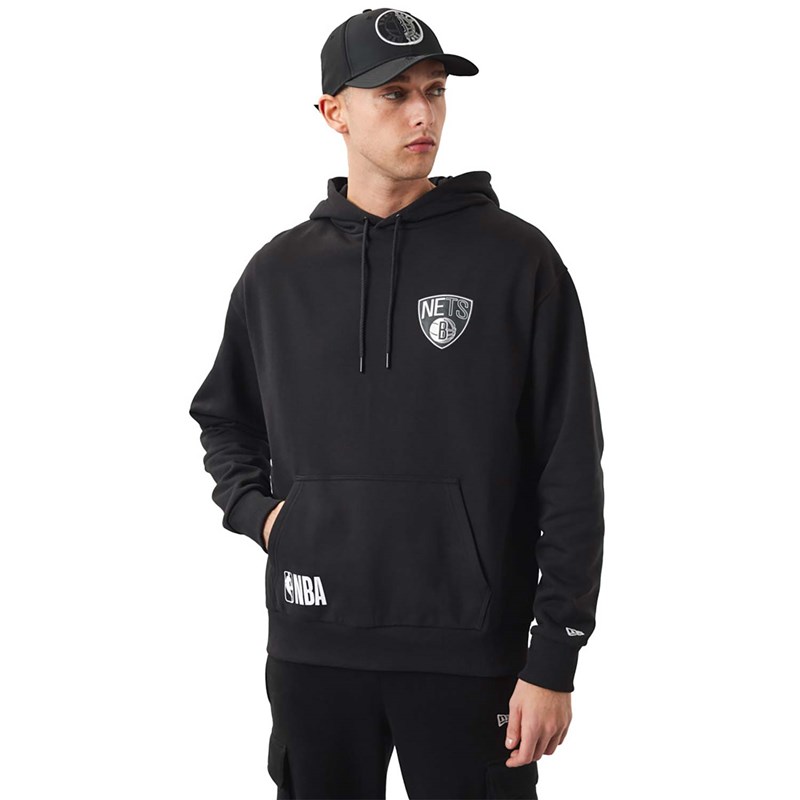 Black New Era Brooklyn Nets NBA Team Logo Hoodie | BTOE84302