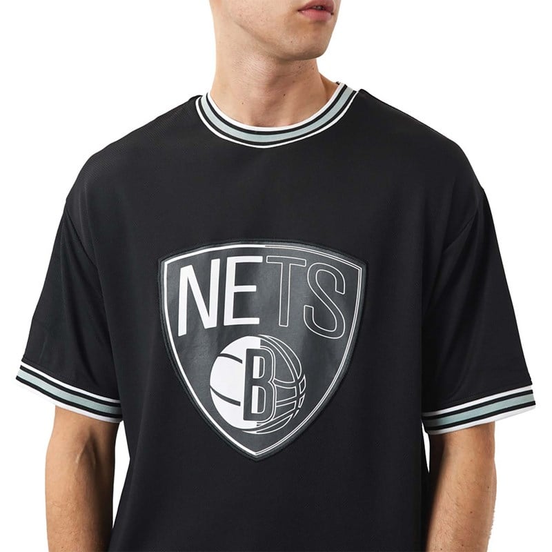 Black New Era Brooklyn Nets NBA Team Logo T-Shirt | JEPB53912