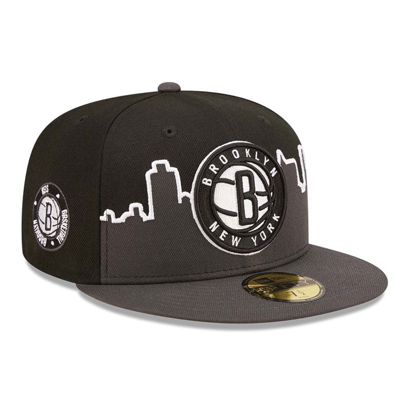 Black New Era Brooklyn Nets NBA Tip Off 2022 Fitted Cap 59fifty | XLRW32798