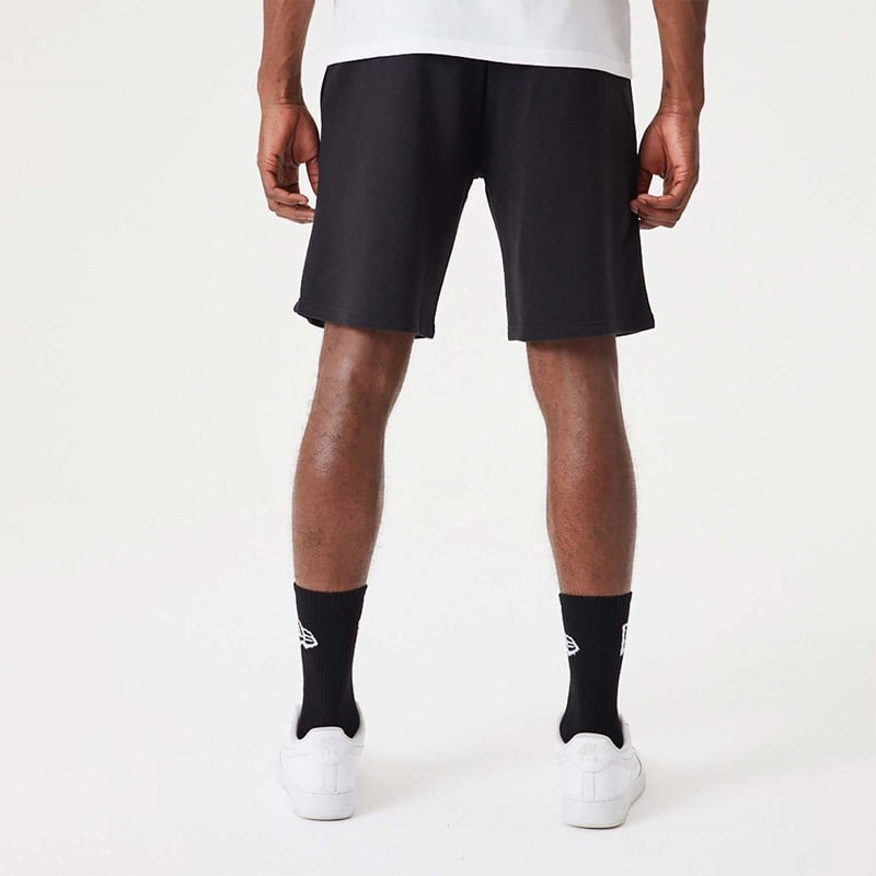 Black New Era Brooklyn Nets NBA Wordmark Oversized Shorts | FXPI27930