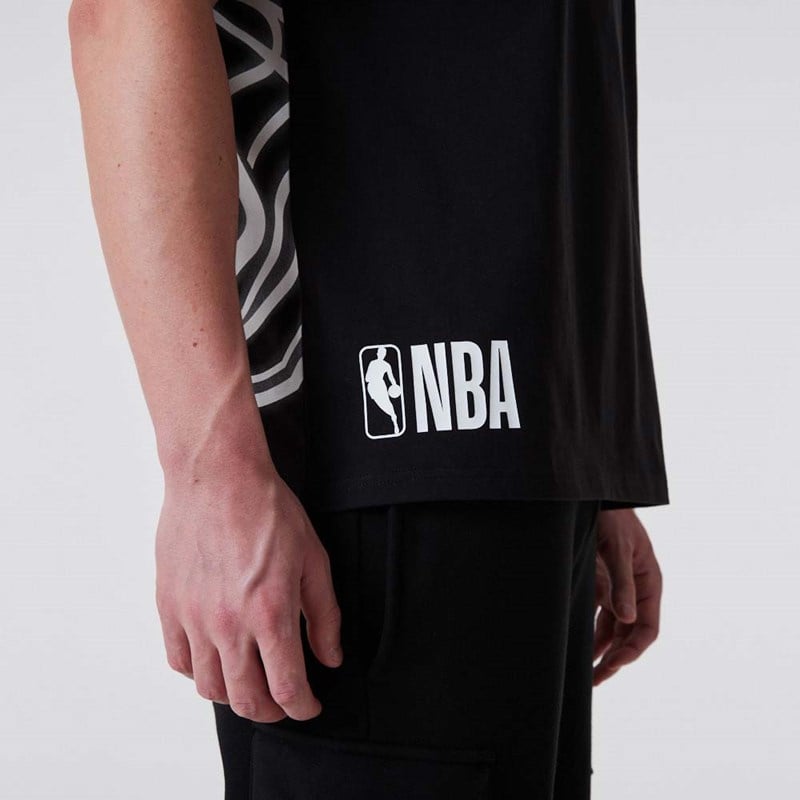 Black New Era Brooklyn Nets Neon Oversized T-Shirt | MYLX27953