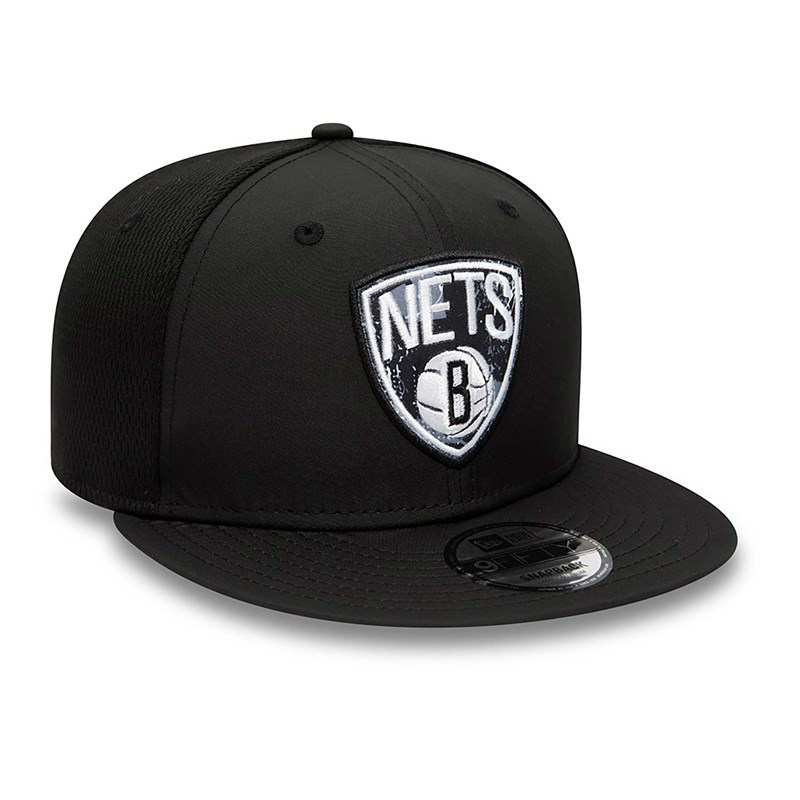 Black New Era Brooklyn Nets Print Infill Cap 9fifty | BKTI75109