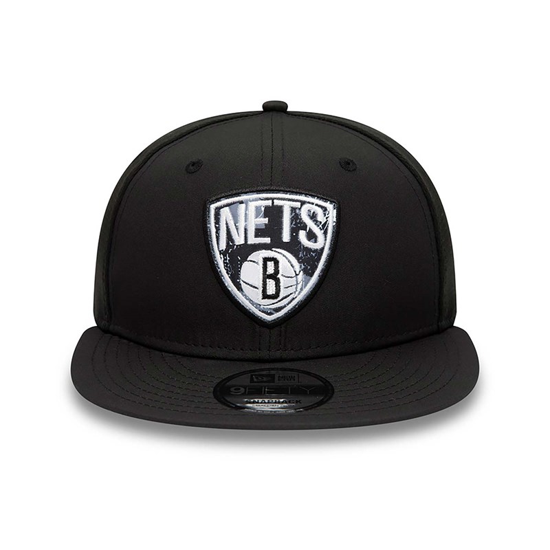 Black New Era Brooklyn Nets Print Infill Cap 9fifty | BKTI75109