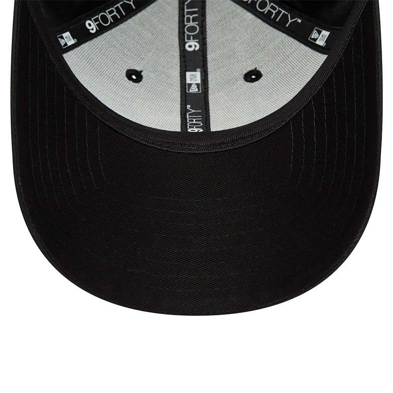 Black New Era Brooklyn Nets Print Infill Adjustable Cap 9forty | GDKR85960