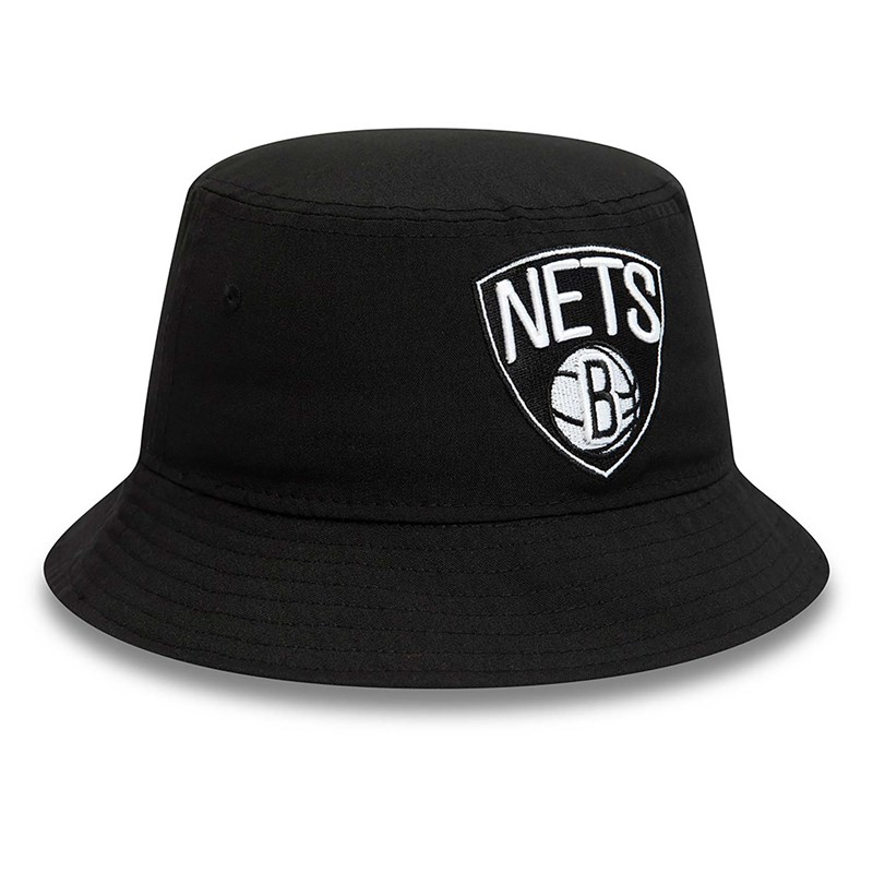 Black New Era Brooklyn Nets Print Infill Bucket | OJHW80431