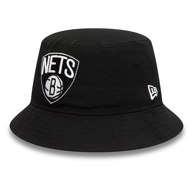 Black New Era Brooklyn Nets Print Infill Bucket | OJHW80431