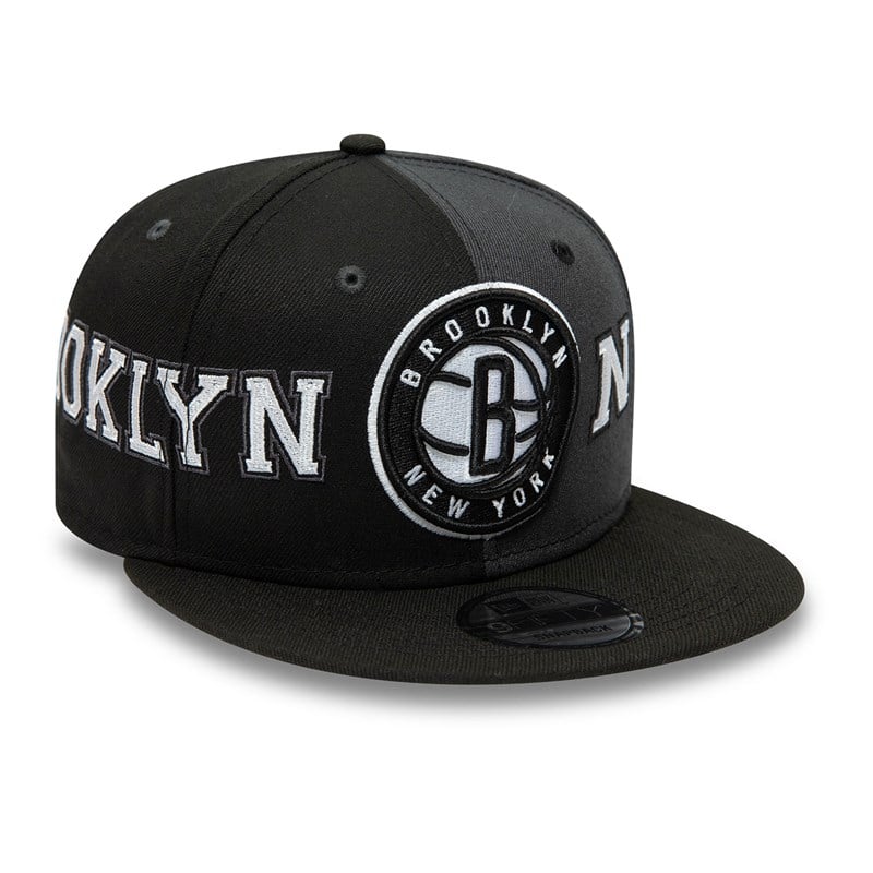 Black New Era Brooklyn Nets Teamsplit Cap 9fifty | FXBS61845