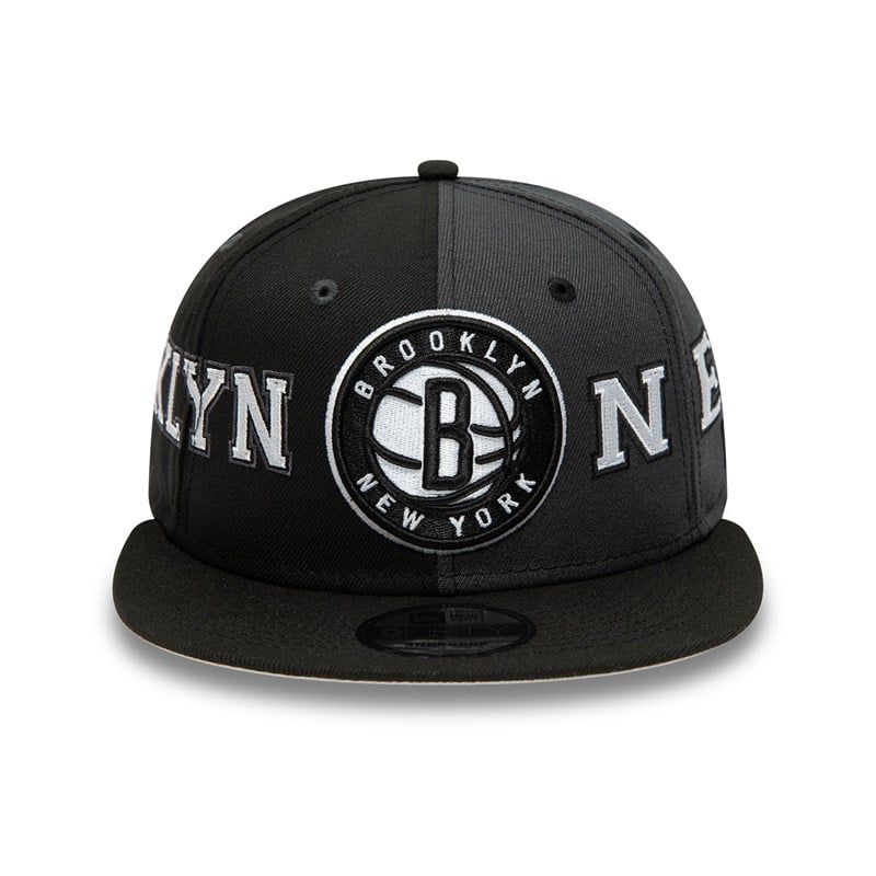 Black New Era Brooklyn Nets Teamsplit Cap 9fifty | FXBS61845