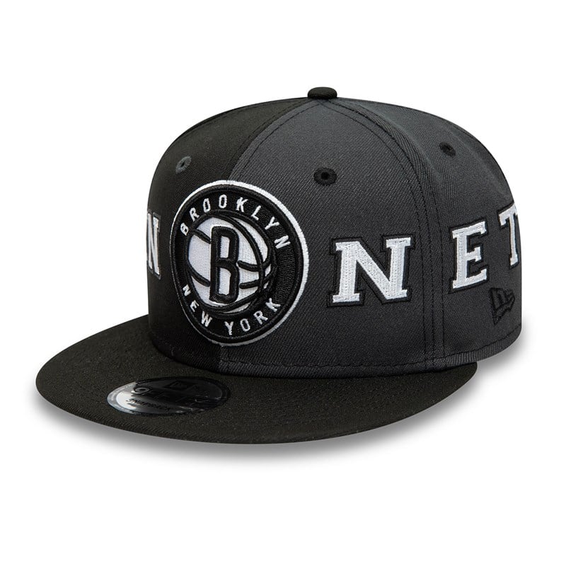 Black New Era Brooklyn Nets Teamsplit Cap 9fifty | FXBS61845