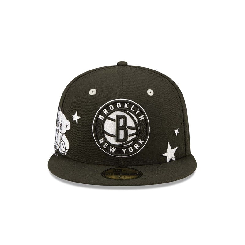 Black New Era Brooklyn Nets Teddy Fitted Cap 59fifty | SLWF51792