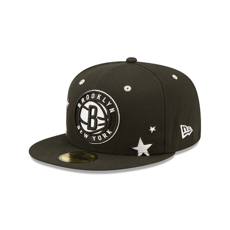 Black New Era Brooklyn Nets Teddy Fitted Cap 59fifty | SLWF51792