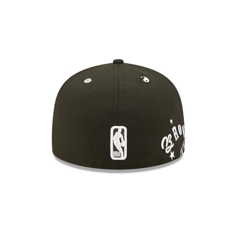 Black New Era Brooklyn Nets Teddy Fitted Cap 59fifty | SLWF51792