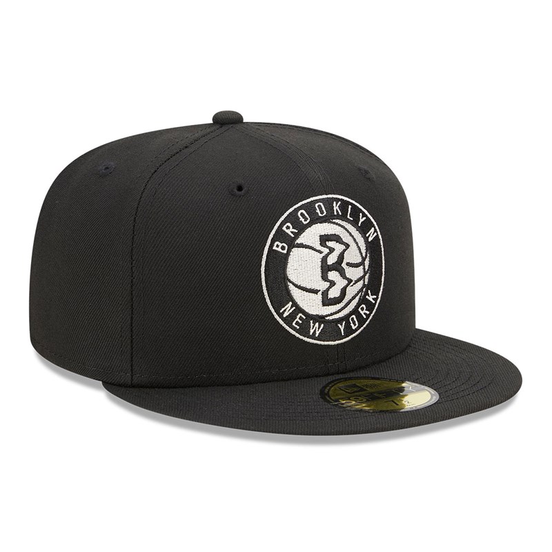 Black New Era Brooklyn Nets Twilight Fantasy Fitted Cap 59fifty | VSJB14978