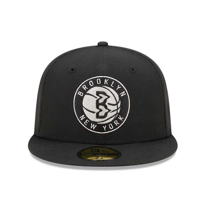 Black New Era Brooklyn Nets Twilight Fantasy Fitted Cap 59fifty | VSJB14978