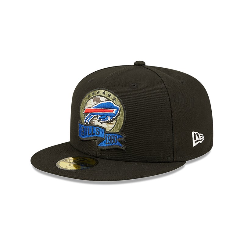 Black New Era Buffalo Bills NFL Salute To Service Fitted Cap 59fifty | UNFZ38917