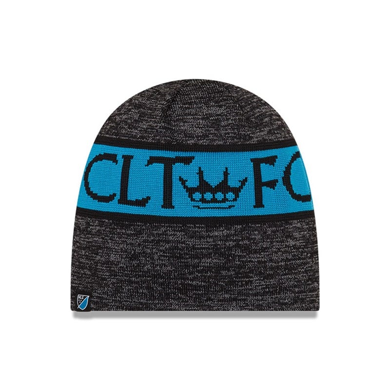 Black New Era Charlotte Fc Mls Kick Off Beanie Hat Knit | AIFL40325