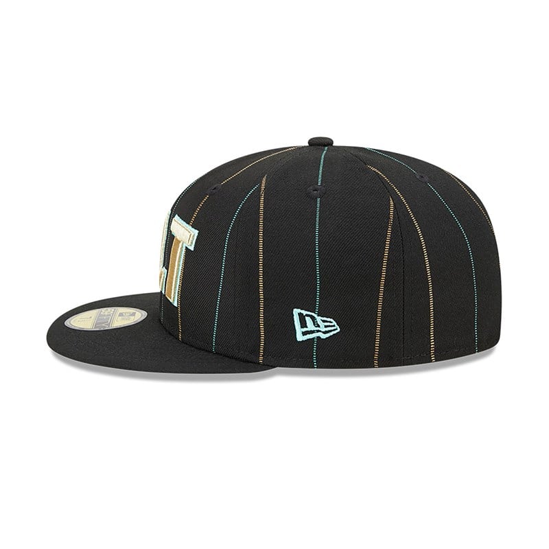 Black New Era Charlotte Hornets Authentics City Edition Fitted Cap 59fifty | RCXM76485