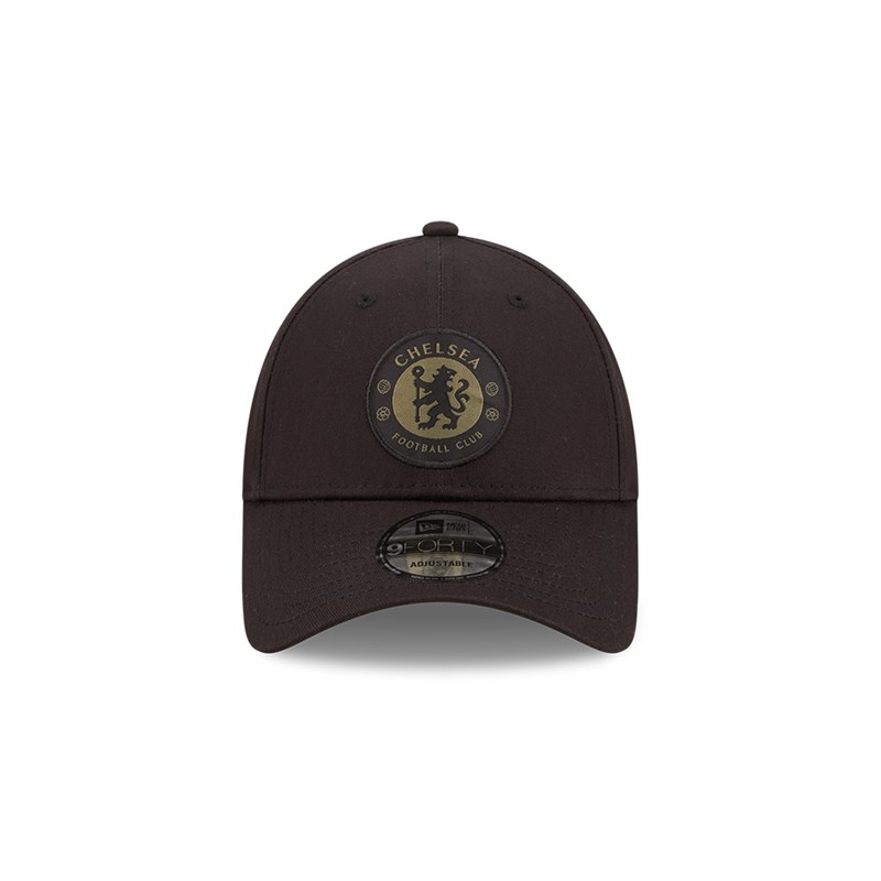 Black New Era Chelsea Fc Lion Crest Adjustable Cap 9forty | ATXZ14658