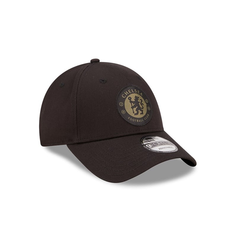 Black New Era Chelsea Fc Lion Crest Adjustable Cap 9forty | ATXZ14658