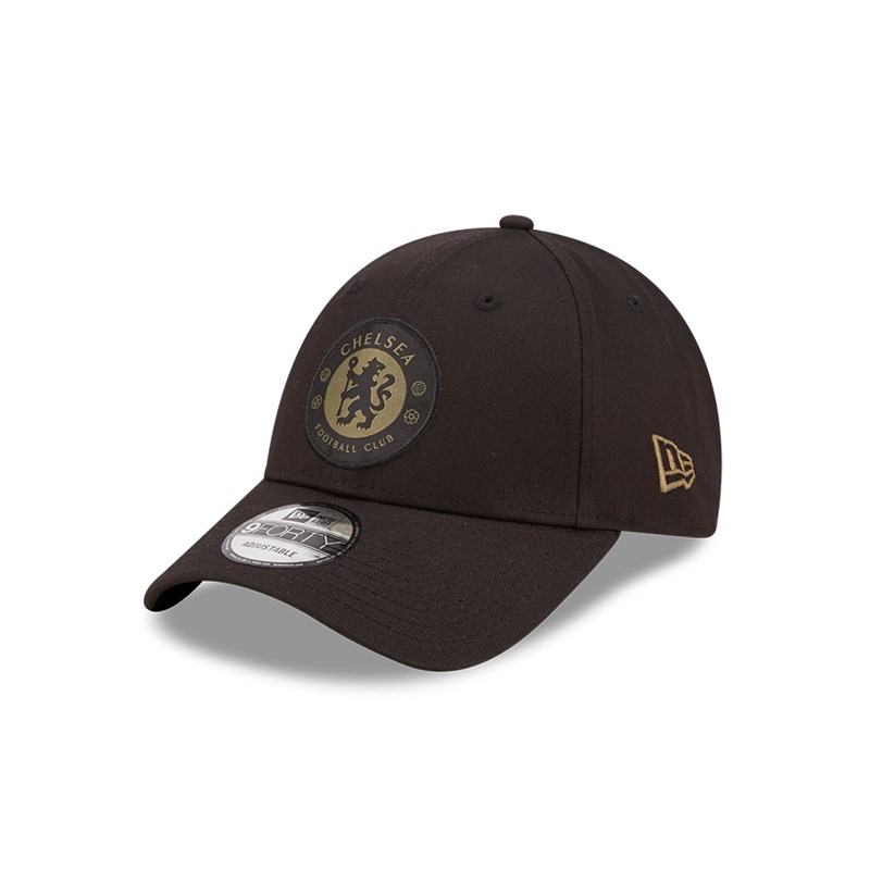 Black New Era Chelsea Fc Lion Crest Adjustable Cap 9forty | ATXZ14658