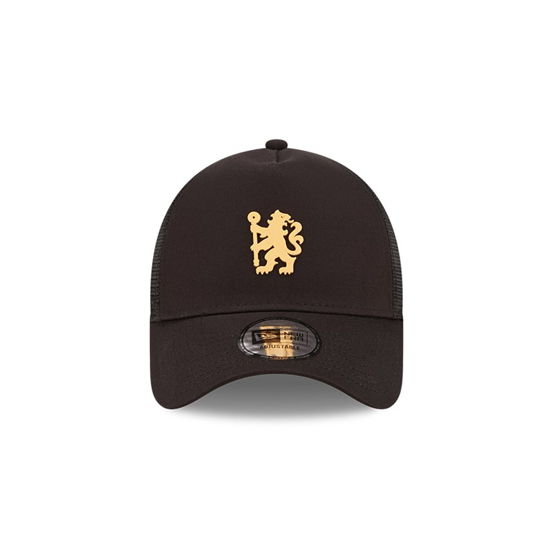 Black New Era Chelsea Fc Lion Crest Seasonal Cap Aframe | UNPR20653