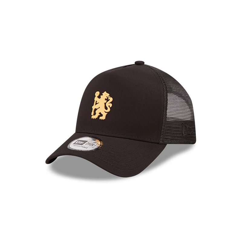 Black New Era Chelsea Fc Lion Crest Seasonal Cap Aframe | UNPR20653