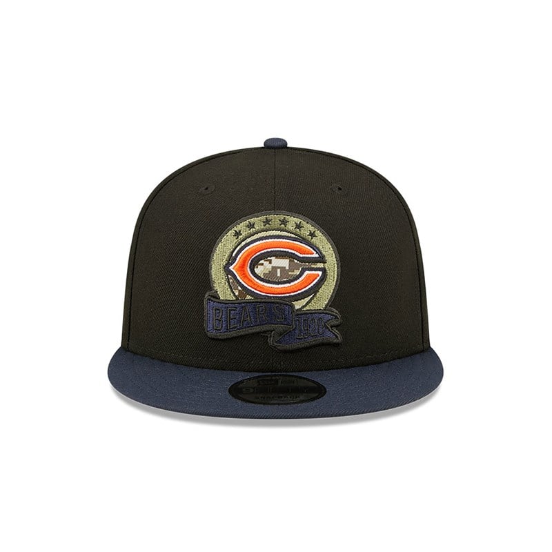 Black New Era Chicago Bears NFL Salute To Service Cap 9fifty | YAGS83415