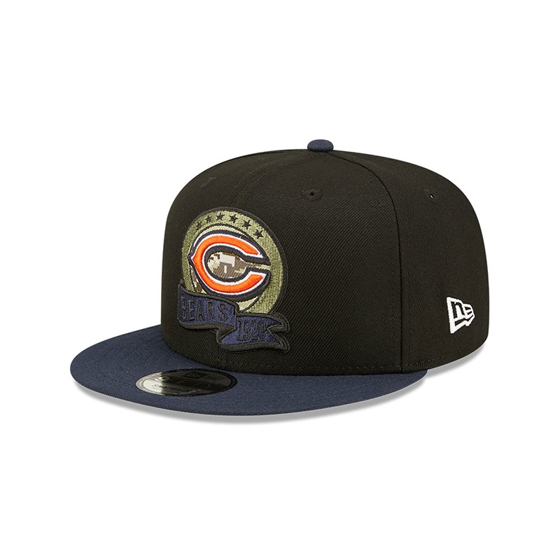 Black New Era Chicago Bears NFL Salute To Service Cap 9fifty | YAGS83415