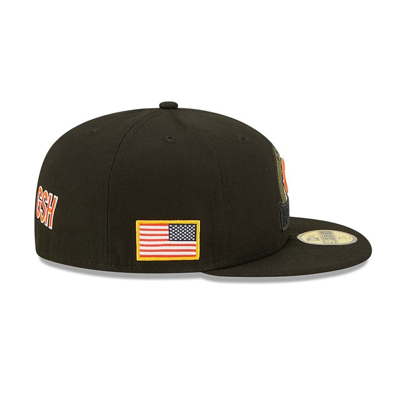 Black New Era Chicago Bears NFL Salute To Service Fitted Cap 59fifty | ZYAN01352