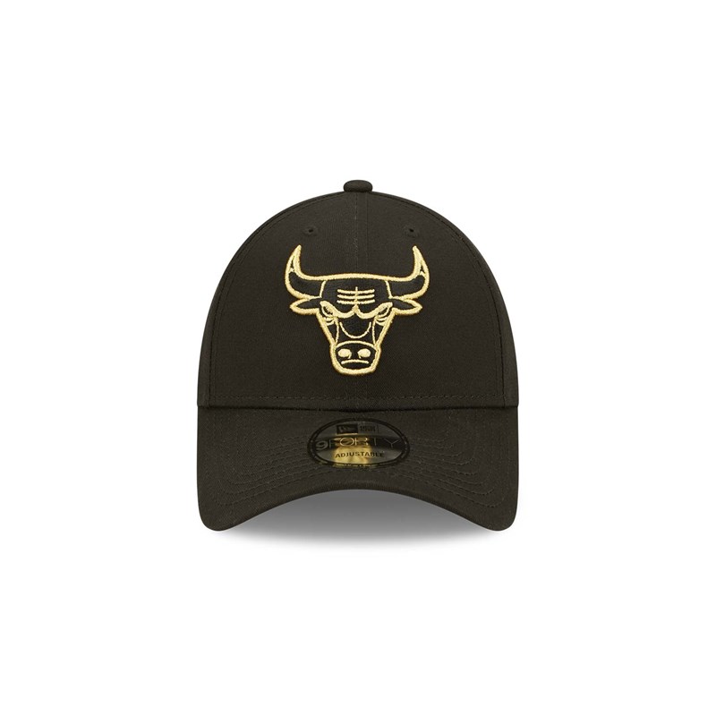 Black New Era Chicago Bulls Adjustable Cap 9forty | YLCW98346