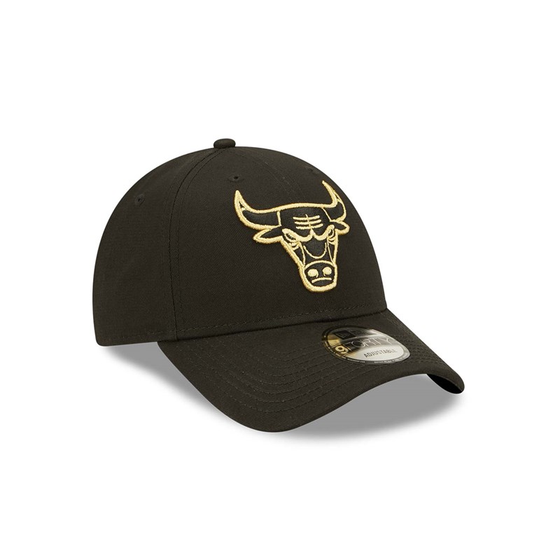 Black New Era Chicago Bulls Adjustable Cap 9forty | YLCW98346