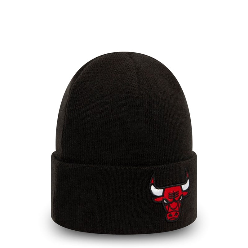 Black New Era Chicago Bulls Essential Cuff Beanie Hat Knit | RUNQ67025