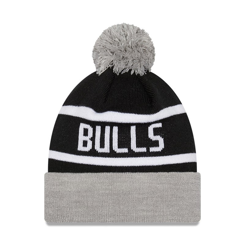 Black New Era Chicago Bulls Kids Beanie Hat Knit | PTLK53910