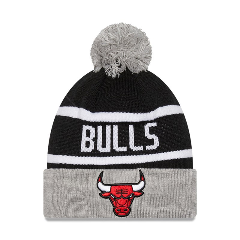 Black New Era Chicago Bulls Kids Beanie Hat Knit | PTLK53910